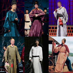 影视古装唐宋朝李白杜甫文天祥同款诗人文人书生棉麻服县令演出服