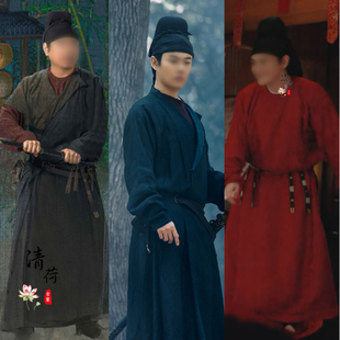 影视古装久宣夜楚幽篁同款男汉服武侠服剑客刀客侍卫刺客服演出服
