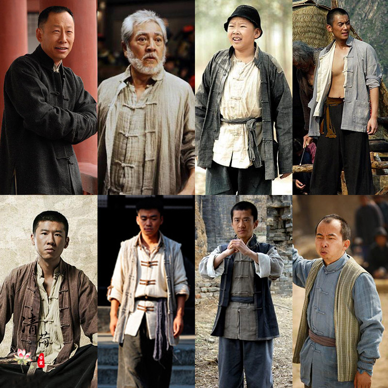 影视古装民国服男土匪服土八路服农民装百姓服棉麻摄影话剧演出服