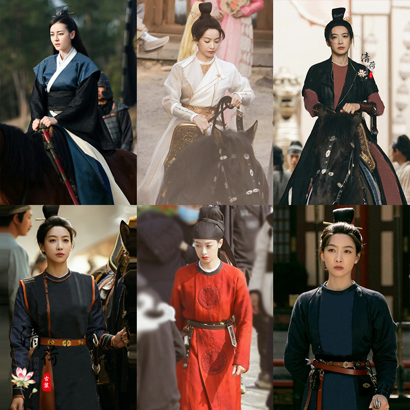 影视古装宋茜同款女汉服女侠客剑客骑马古装男扮女武侠侠女演出服