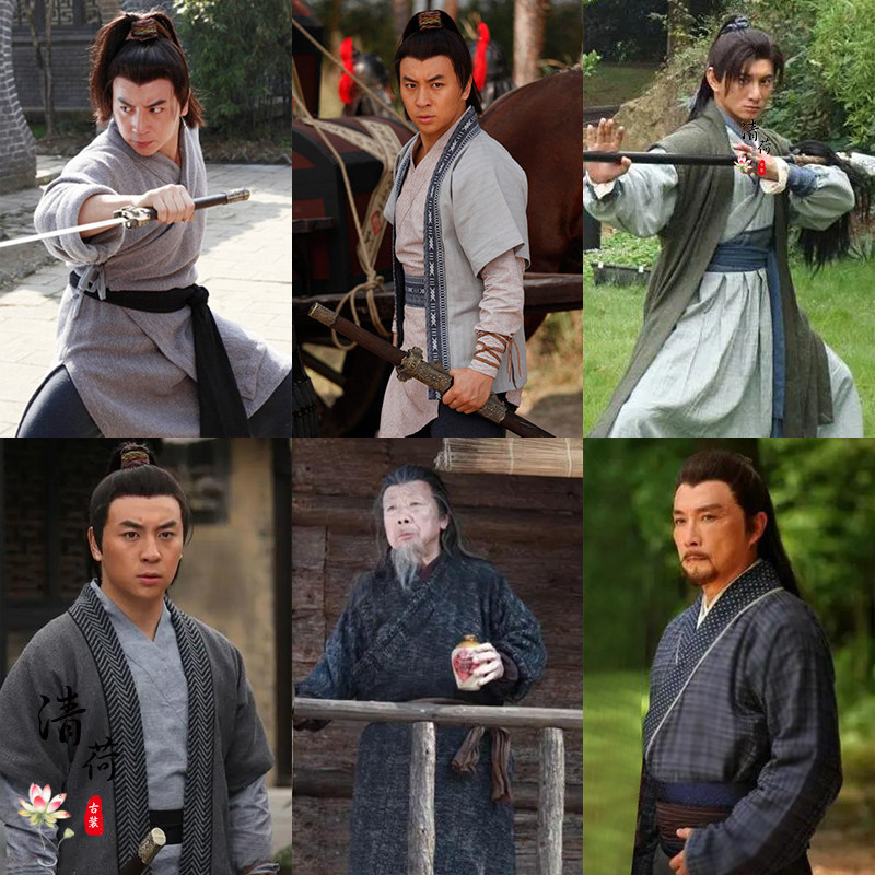 影视古装武林猛虎释小龙同款汉服宋朝武侠侠客服公子棉麻演出服装