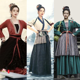 影视古装显微镜下的大明戚薇同款女汉服仆人女佣人装采茶厨娘古装