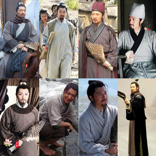 影视古装水浒传智多星吴用同款宋朝棉麻英雄好汉服书生服男演出服