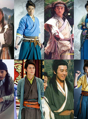 影视古装笑傲江湖同款侠客剑客服武侠风令狐冲棉麻写真舞台演出服