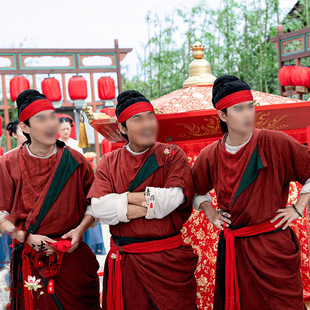 影视古装轿夫久宣夜同款男士轿夫服镖局镖师服江湖杂役武师侠客服