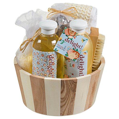 bath  body  and spa gift set basket with reflexology kit for