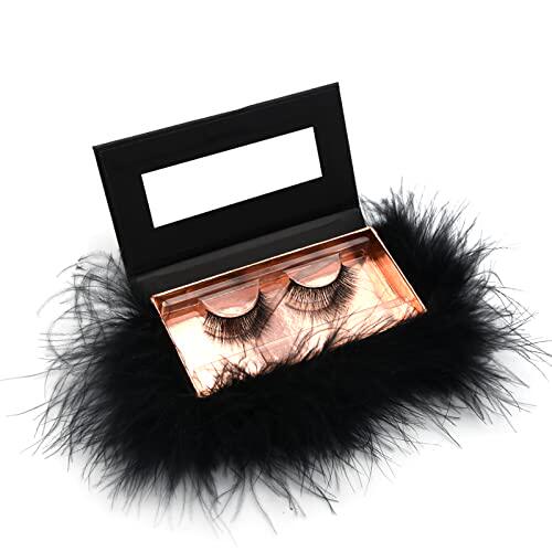 3d faux mink eyelashes with luxurious eye lash giftbox- natu