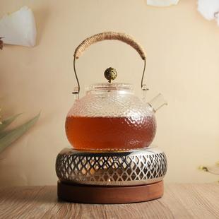 复古不锈钢暖茶炉家用茶道温茶煮茶蜡烛加热水果花茶保温醒茶 中式