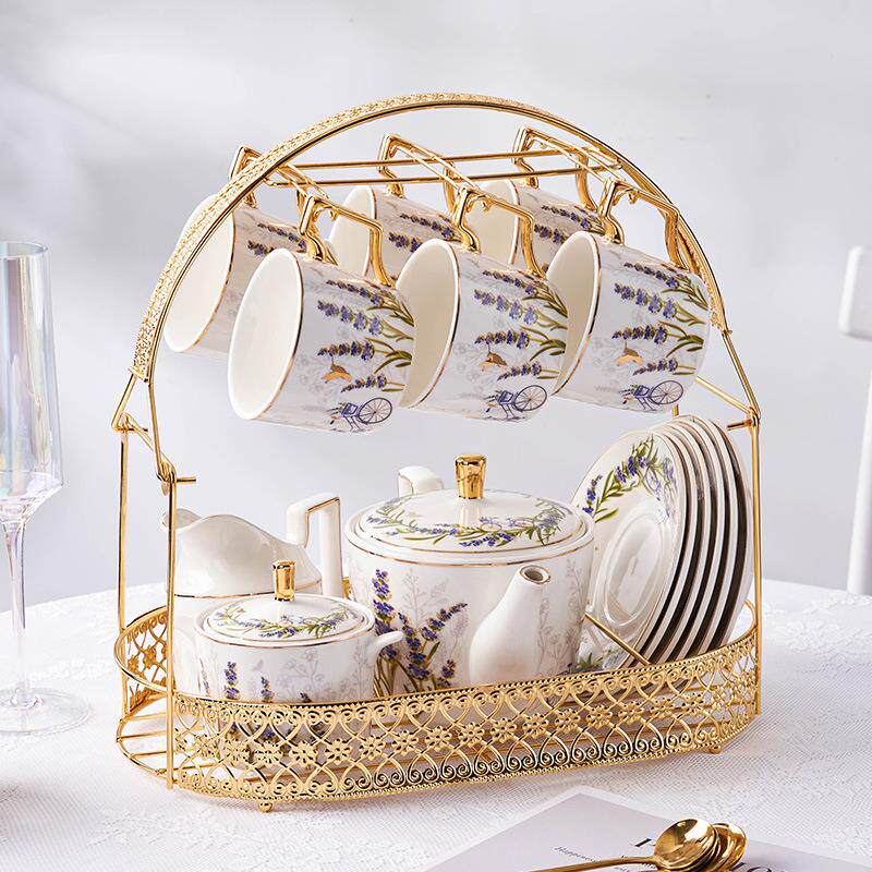 现代简约风陶瓷咖啡杯碟套具组合英式下午茶茶具水杯水壶伴手礼