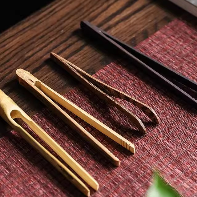 茶夹茶叶茶杯茶夹子木质镊子泡茶工具功夫茶具配件茶道六君子套装