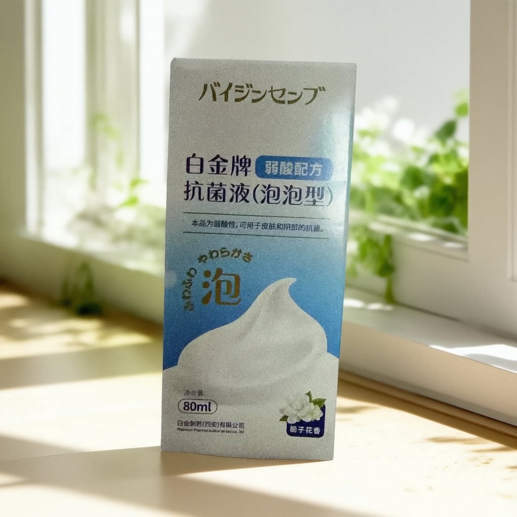 药店正品白金牌抗菌泡泡液弱酸性多用途洗面奶沐浴露私处护理80ml
