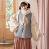 素羽华裳御冬心事 日常可爱秋冬装 明制比甲汉服女新款 改良马面裙