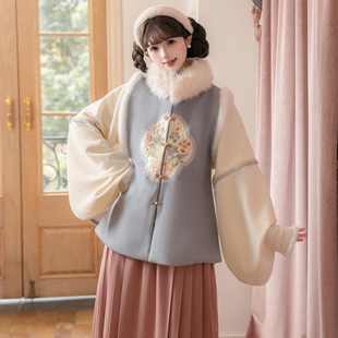 素羽华裳御冬心事 明制比甲汉服女新款改良马面裙 日常可爱秋冬装