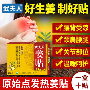 武夫人姜贴艾叶艾草膝盖颈椎肩周腰椎足跟痛热敷经贴关节暖宝足贴