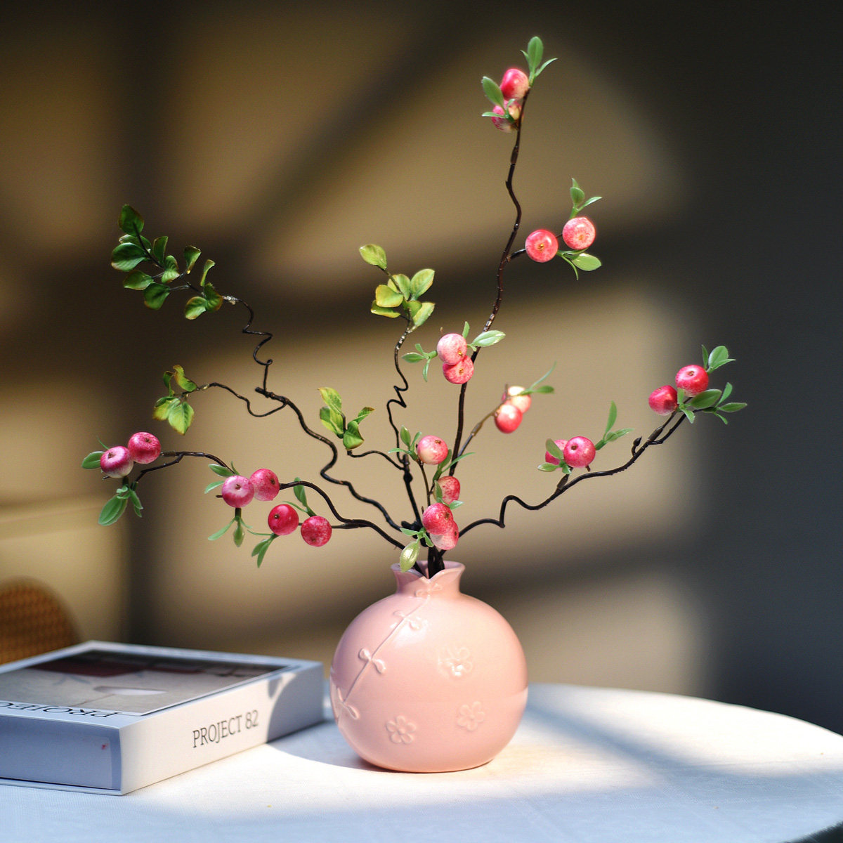 《小苹果》原创设计中式假花仿真花客厅摆设餐桌装饰室内插花摆件,家居饰品,仿真花/假花,淘宝优惠券,粉丝福利购,淘宝优惠卷