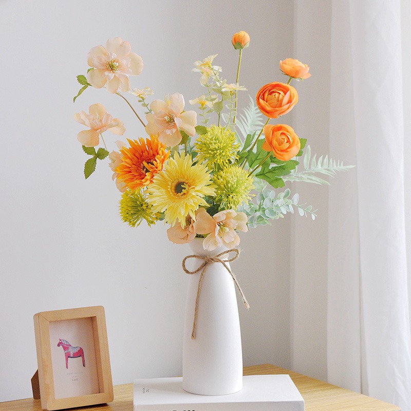 百花记小清新款仿真花束
