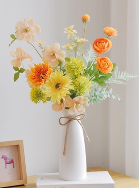 北欧ins假花仿真花客厅装饰摆件防真餐桌花摆花桌面花艺摆设花束