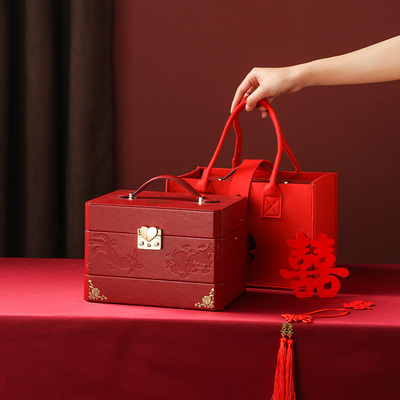 佰孝康首饰盒龙凤陪嫁珠宝盒