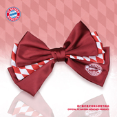 拜仁慕尼黑足球俱乐部 酒红色蝴蝶结发卡头饰女生礼物球迷周边