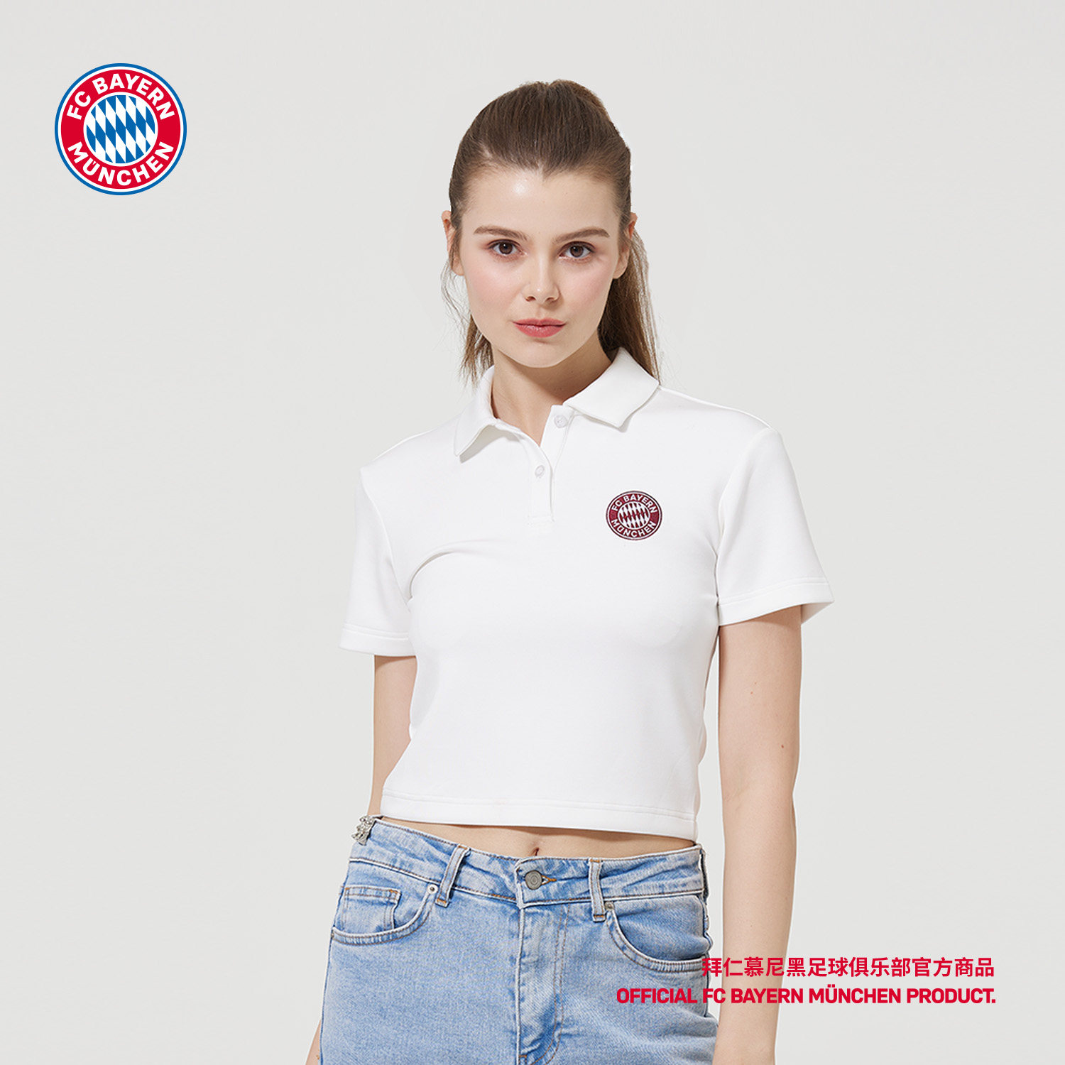 女款白色短款polo欧洲杯球迷