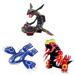 神奇宝贝闪光喷火龙暗黑色烈空坐座手办原始盖欧卡固拉多模型公仔