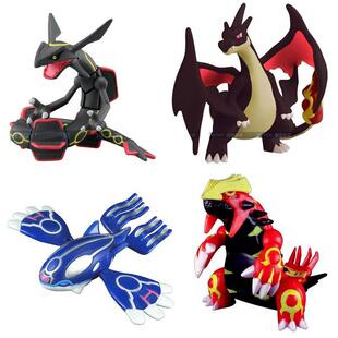 口袋妖怪精灵手办雷公炎帝黑白龙原始固拉多盖欧卡模型儿童玩具男