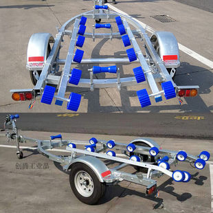 拖车配件快艇冲锋舟摩托艇拖车配件木排支架排轮组拖车侧滚轮侧|