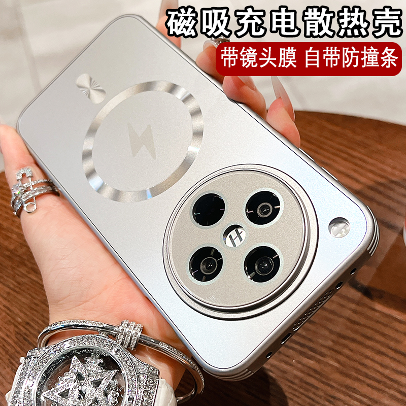 适用于OPPOfindx8手机壳磁吸OPPOfindx8s+新款散热findx7全包防摔镜头膜findx8ultra女款Por无线充电超薄外壳