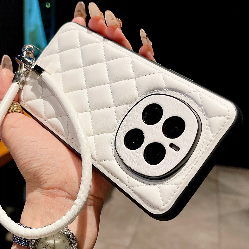 小香风立体菱格皮质适用华为荣耀Magic7手机壳magic8保护套魔术6Pro镜头全包5防摔外壳4奢华至臻版3高级感RS