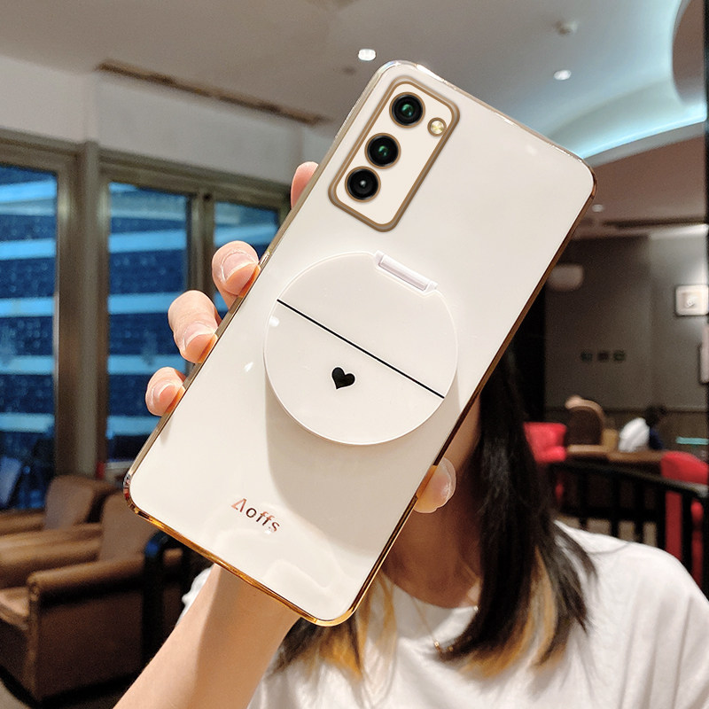 适用于华为荣耀v30手机壳补妆镜v30pro硅胶软壳honor镜头全包边por