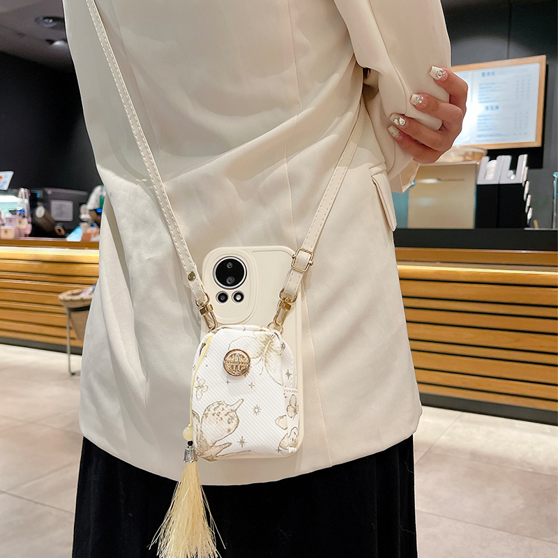 中国风水彩蝴蝶卡包适用于华为nova13手机壳nova14硅胶套软nove12Pro斜跨11背包式10镜头9全包8防摔7国潮6女