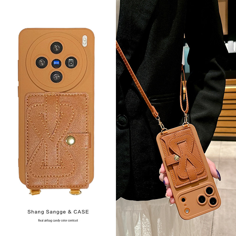 美拉德棕色腕带卡包适用vivoX300手机壳X200Pro保护套新款X100S软壳X90斜跨背包式X80全包防摔X70高级感Ultra,3C数码配件,手机保护套/壳,淘宝优惠券,粉丝福利购,淘宝优惠卷