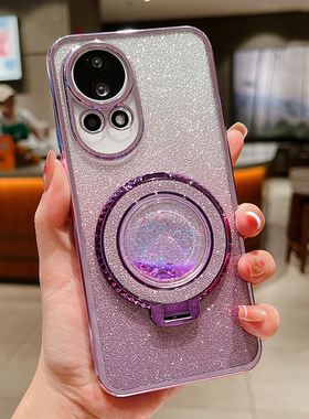 闪粉流沙支架适用华为nova15手机壳nova14软壳nove13Pro全包镜头12保护套11防摔10外壳9时尚8高级感7女ultra