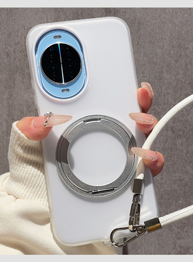 白色二合一软硬双层保护套适用华为Nova14手机壳Nova13Pro新款360金属旋转支架Nove12硅胶11防摔外壳创意女款