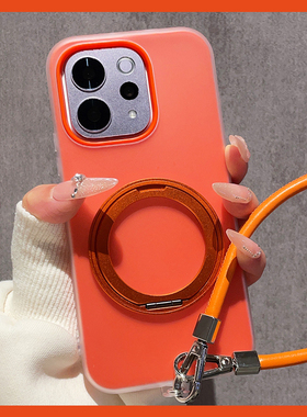 橙色二合一双层适用vivoS50手机壳S30Pro mini新款360金属旋转支架S20保护套S19个性简约S18防摔外壳S17情侣