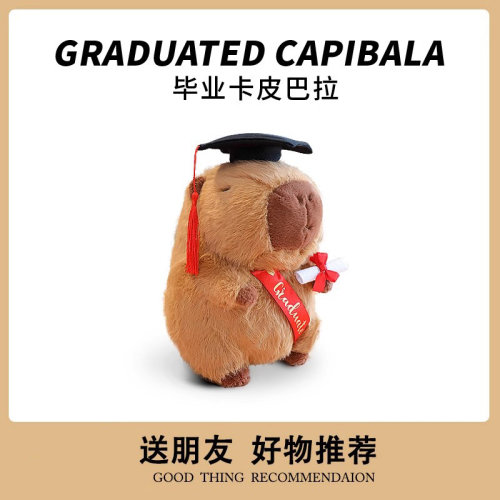 【可定制】毕业礼物水豚博士玩偶