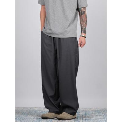 PROCANO25SS TR混纺西装裤直筒垂感宽松阔腿通勤薄款休闲长裤男