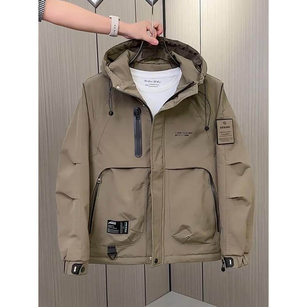 防寒棉服男款冬季宽松冲锋衣2025秋冬季保暖百搭连帽二棉夹克外套