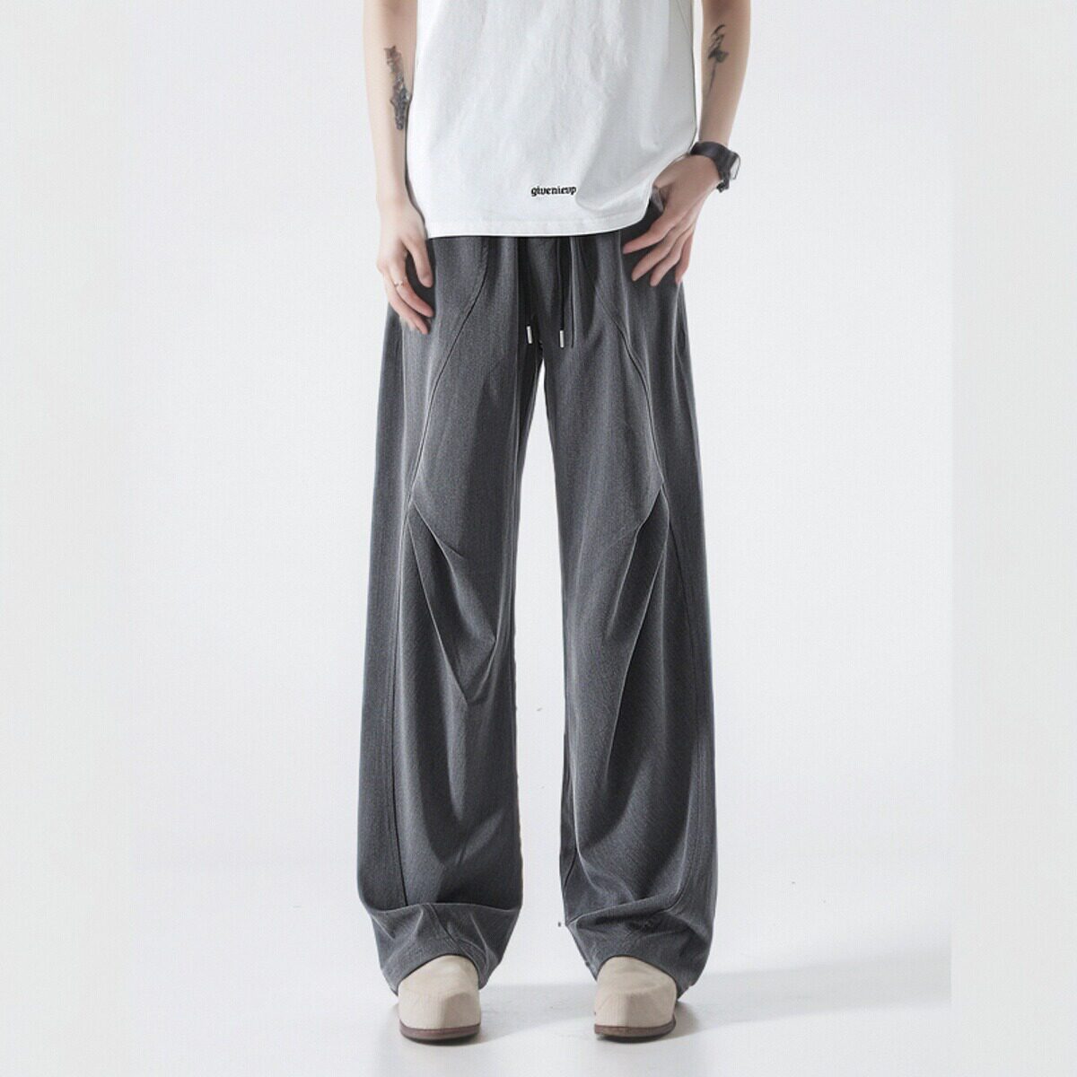 XWWF夏季薄款裤子男士直筒宽松美式潮牌休闲裤垂感高级感百搭西裤