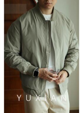 YUXIAN余闲秋冬MA1飞行员夹克棉服外套男士美式棒球服保暖宽松