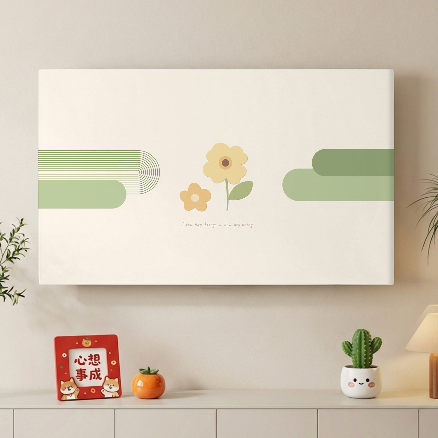 电视机防尘罩套2026新款556575寸液晶电视保护罩卡通全包弹力盖布