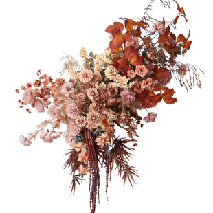 复古系花艺套装婚礼活动背景花卉布置迎宾水牌花壁挂花排桌花摆件