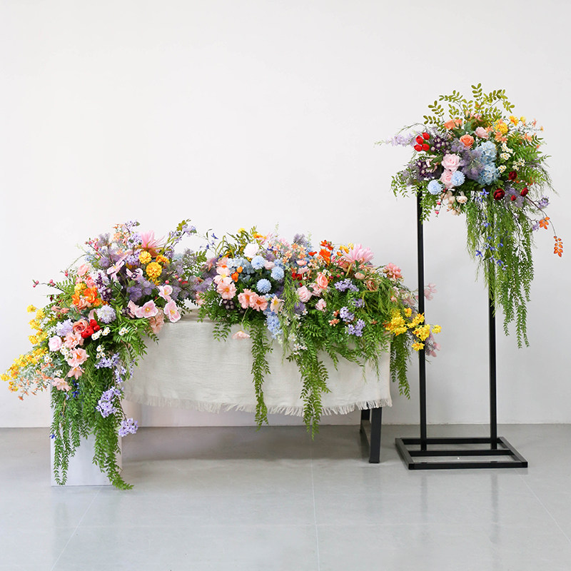 餐桌花艺摆件长条仿真瀑布桌花装饰花藤橱窗柜台假花婚礼宴会插花,鲜花速递/花卉仿真/绿植园艺,仿真花,淘宝优惠券,粉丝福利购,淘宝优惠卷