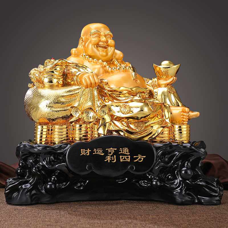 招财弥勒佛厅像摆件大号笑佛大肚佛家居客家用公司供奉神像工艺品