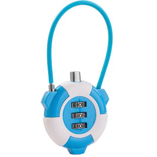 电动车密码头盔锁钢丝锁更衣柜锁车筐锁书包箱包便携防盗柜门软锁