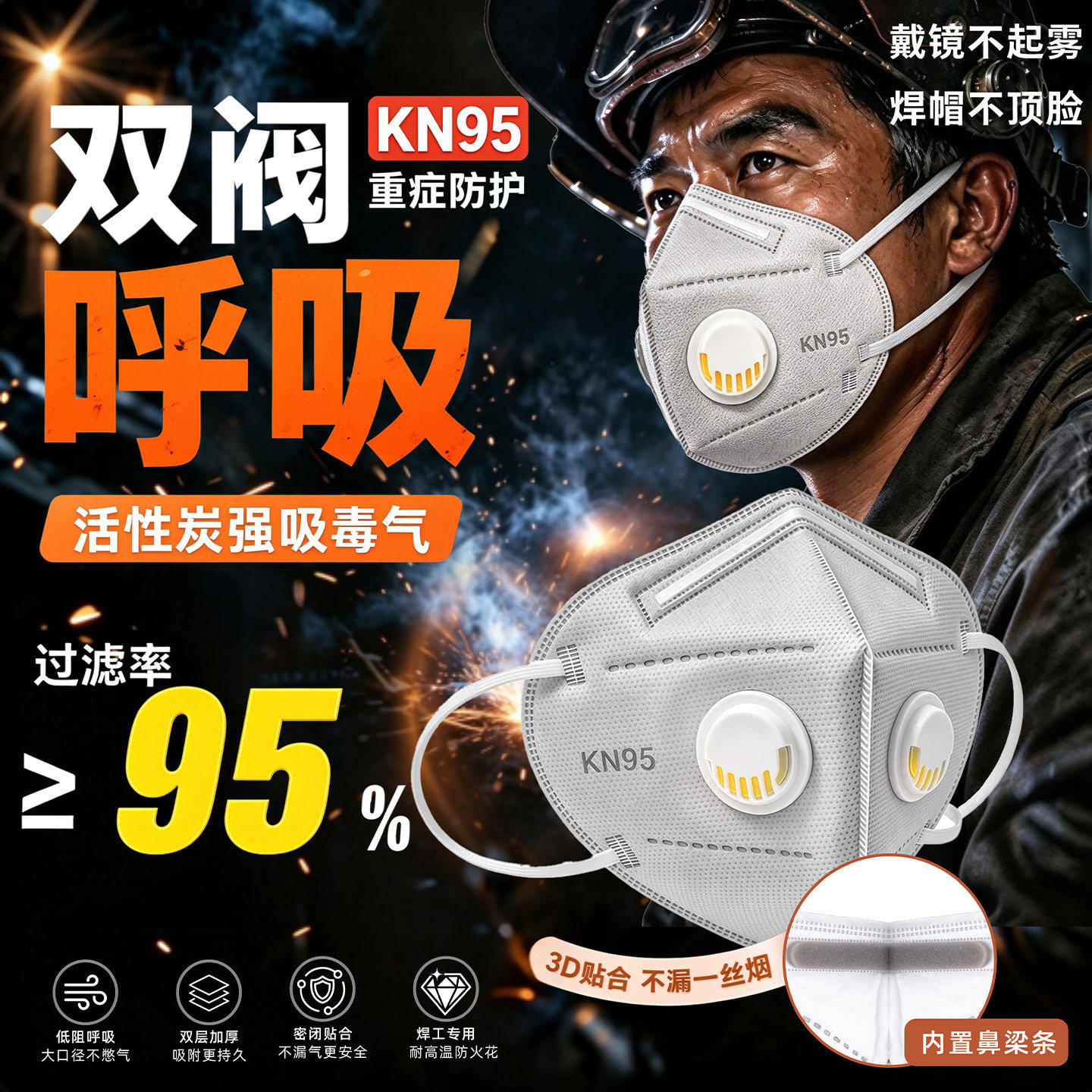 口罩工业防粉尘防尘肺款一次性井