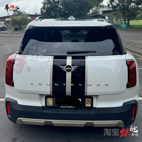 电动MINI ACEMAN车贴拉花 F60 F55 R56引擎盖机盖改装车身贴纸