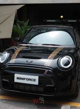 适用宝马MINICooper车贴拉花 F54R60 F56JCW引擎盖机盖拉花贴纸