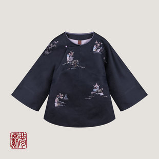 {苏梦}【如是】手绣手织罗圆领上衣01031774