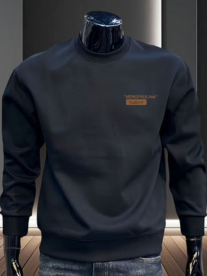 美式圆领卫衣男士春秋冬季新款潮牌痞帅加绒加厚百搭休闲长袖上衣